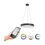 Eglo Suspension Luminaire Marghera-Z Acier Noir 27.5W 3150lm - 827-865 Variable Blanc + RGB | IP20 - Zigbee Dimmable