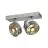 SLV Kalu Spot Aluminium Gris Rond | Convient pour 2x GU10 (AR111) 