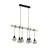Eglo Suspension Luminaire Townshend 5 Acier Bois Noir | IP20 - Convient pour 6x E27 