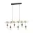 Eglo Suspension Luminaire Townshend Acier Bois Noir Brun | IP20 - Convient pour 6x E27 