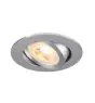 SLV New Tria 68 Spot Aluminium Gris Rond | Diamètre 68mm - Convient pour 1x GU10 