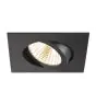 SLV New Tria Universel 68 Spot Aluminium Noir Carré 8.6W 600lm 38D - 925-930-940 CCT | Diamètre 68mm - Meilleur Rendu Des Couleurs - Dimmable 