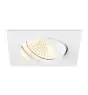 SLV New Tria 68 Spot Aluminium Blanc Carré 11W 700lm 60D - 918-930 Dim To Warm | Diamètre 68mm - Meilleur Rendu Des Couleurs
