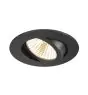 SLV New Tria 68 Spot Aluminium Noir Rond 8.3W 750lm 38D - 930 Blanc Chaud | Diamètre 68mm -  Meilleur Rendu Des Couleurs - Dimmable 