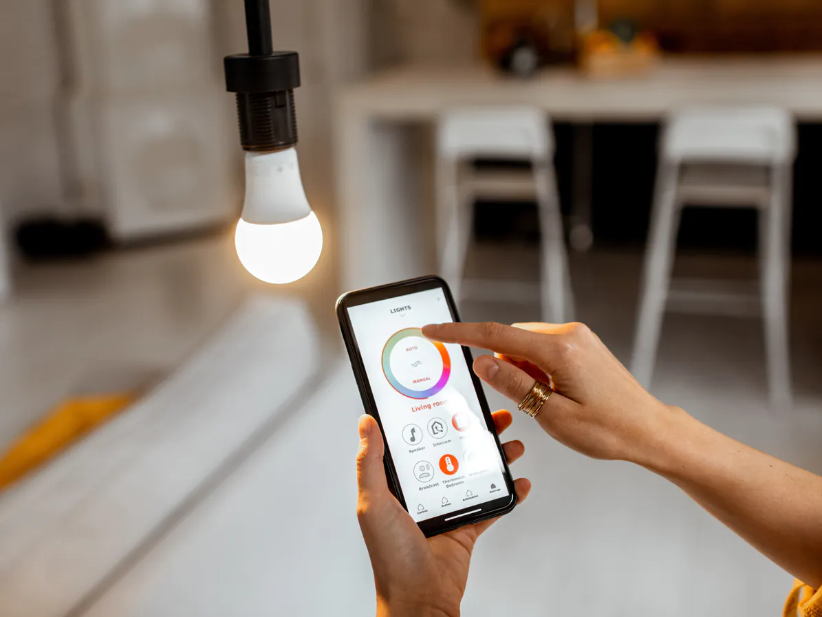 smartphone &eacute;clairage connect&eacute;
